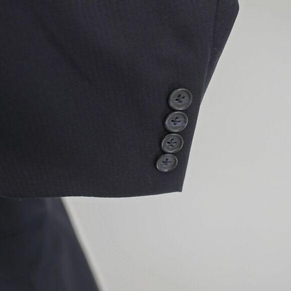 Samuelsohn Sb Savoy Wool 2 Piece Suit Blue Striped 44R 40 / 29 Pleated High Rise - Picture 7 of 16